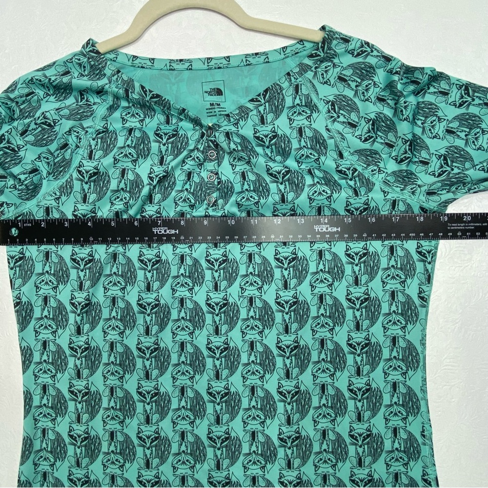 Patterned Teal Long Sleeve Top - Picture 11 of 12
